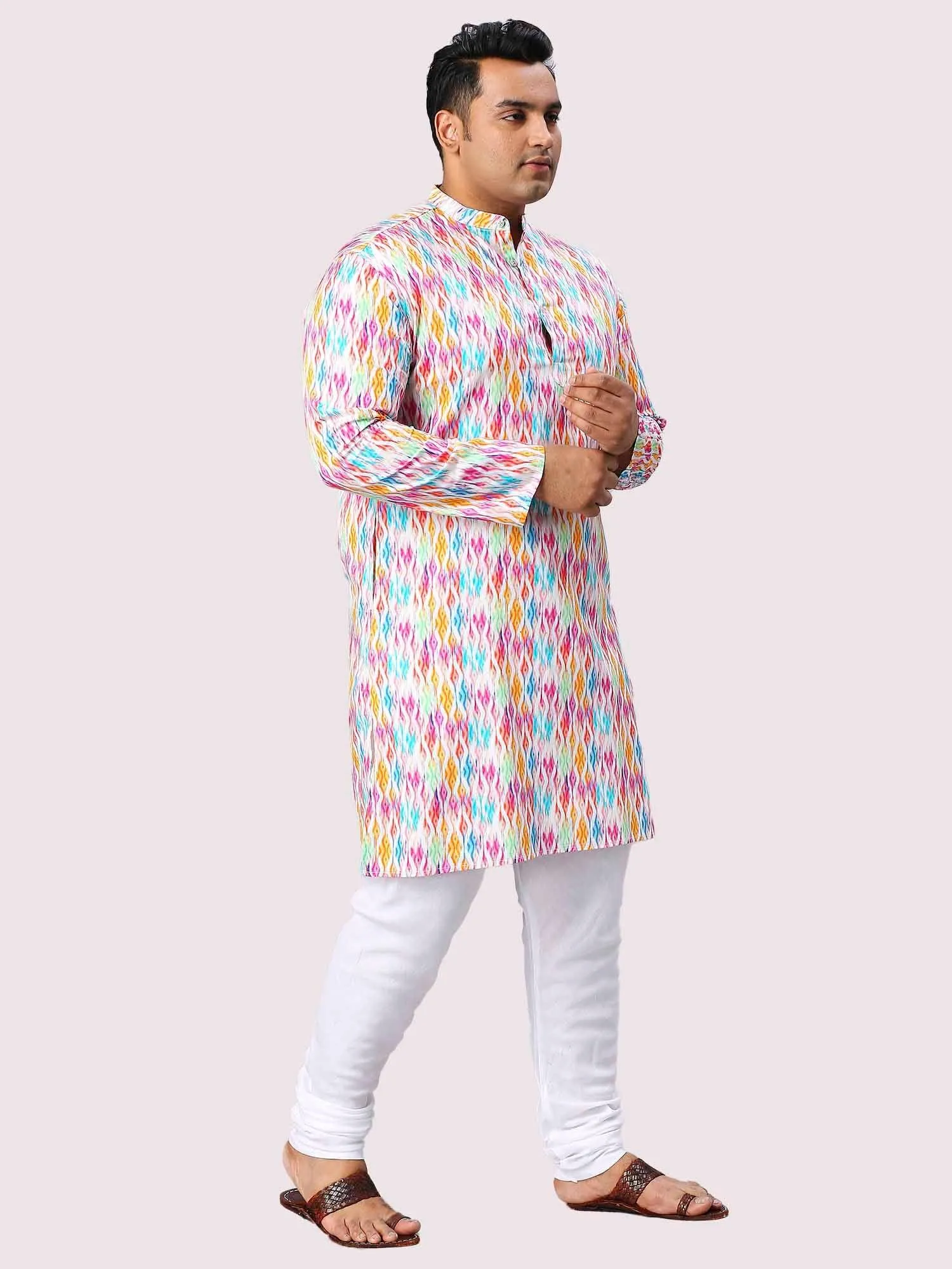 Raas Digital Printed Men's Plus Size Kurta