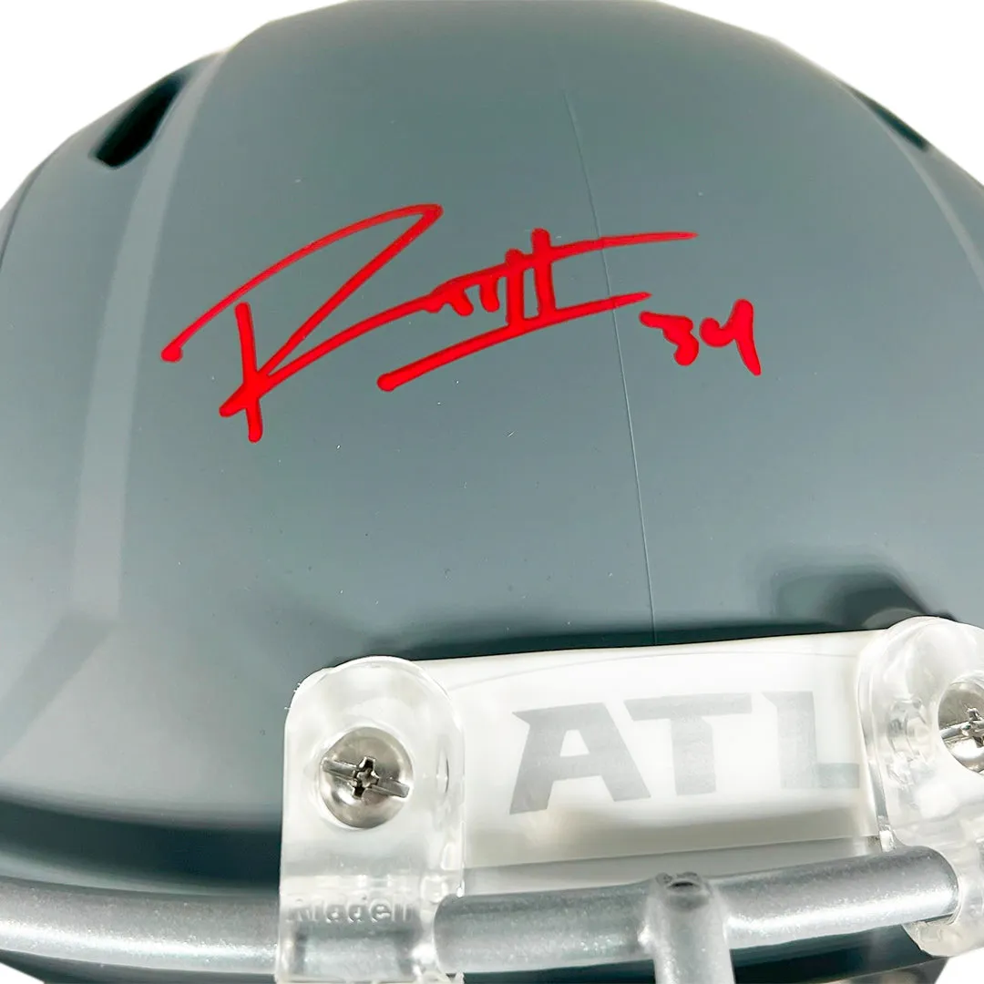 Ray-Ray McCloud Signed Atlanta Falcons Slate Alternate Speed Full-Size Replica Football Helmet (Beckett)