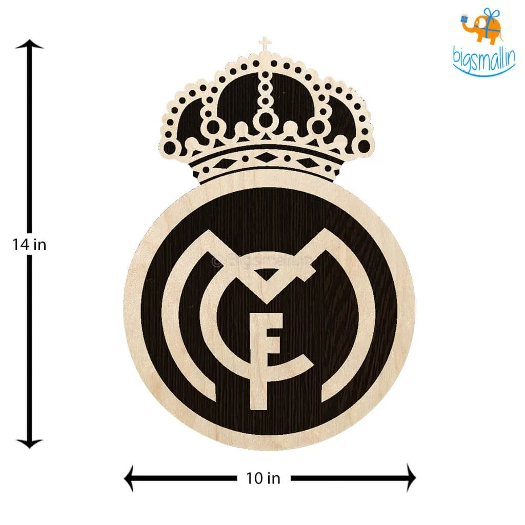 Real Madrid Engraved Wooden Crest