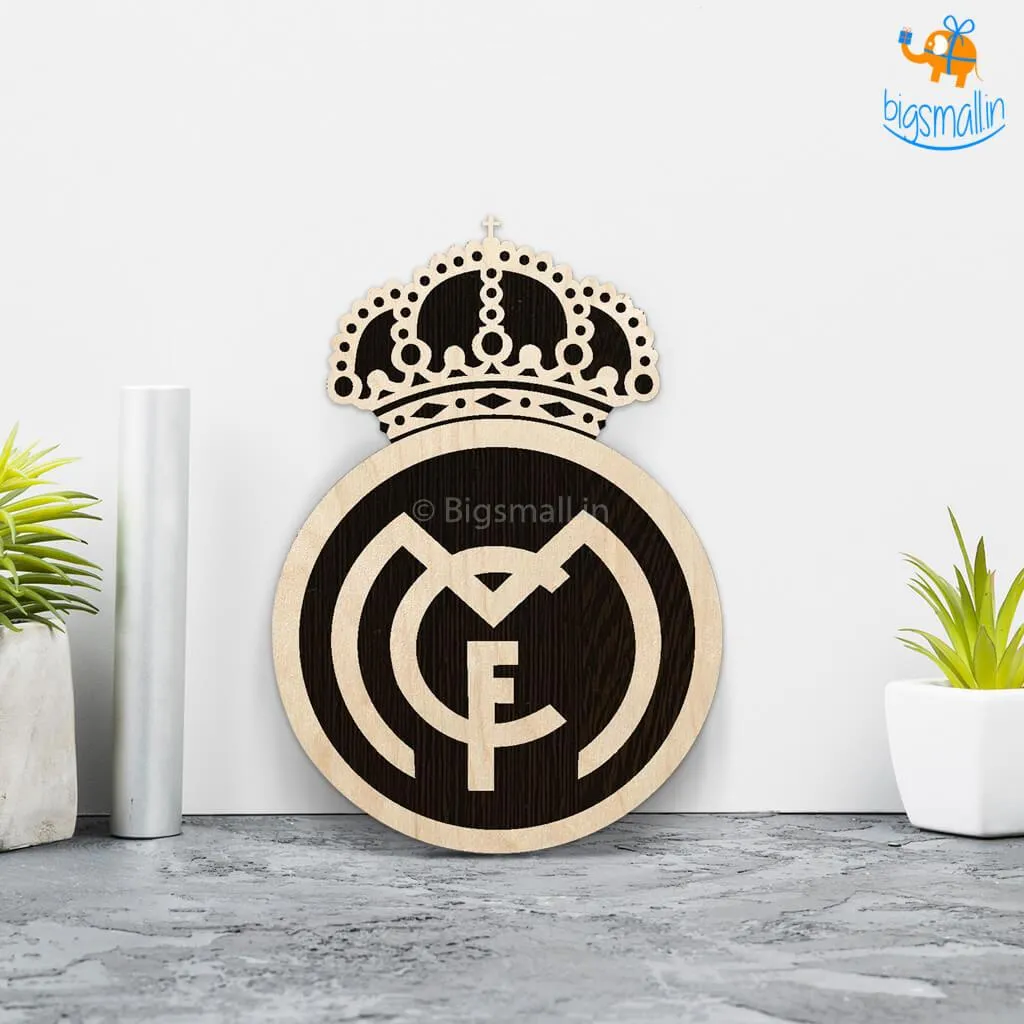 Real Madrid Engraved Wooden Crest