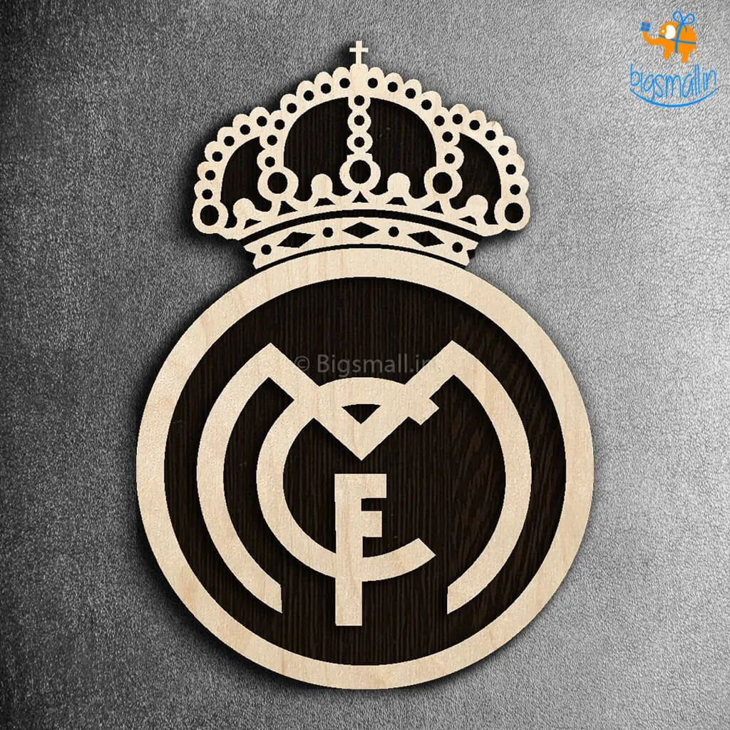 Real Madrid Engraved Wooden Crest