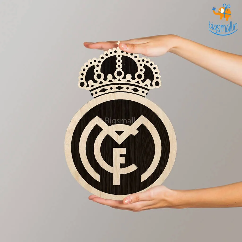 Real Madrid Engraved Wooden Crest