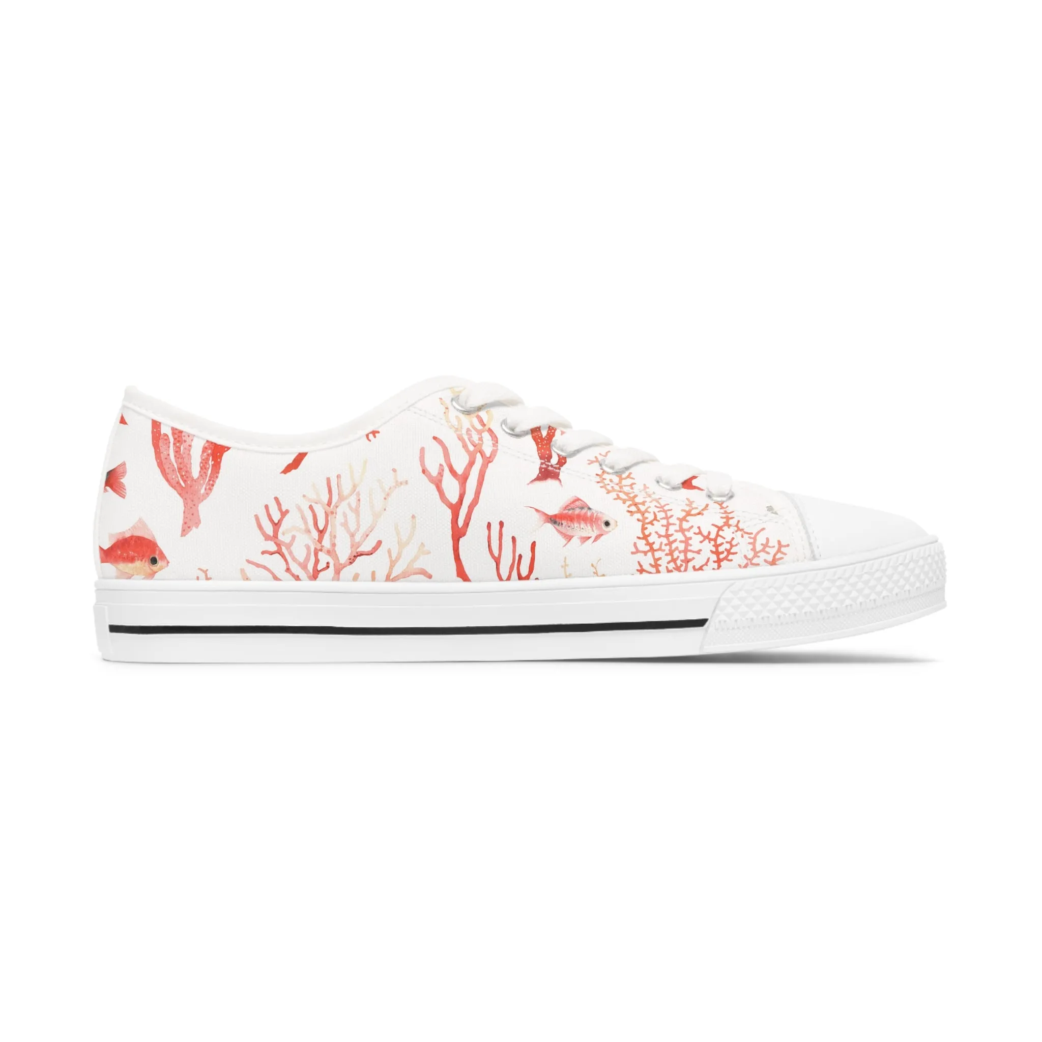 Red Corals Women's Low Top Sneakers