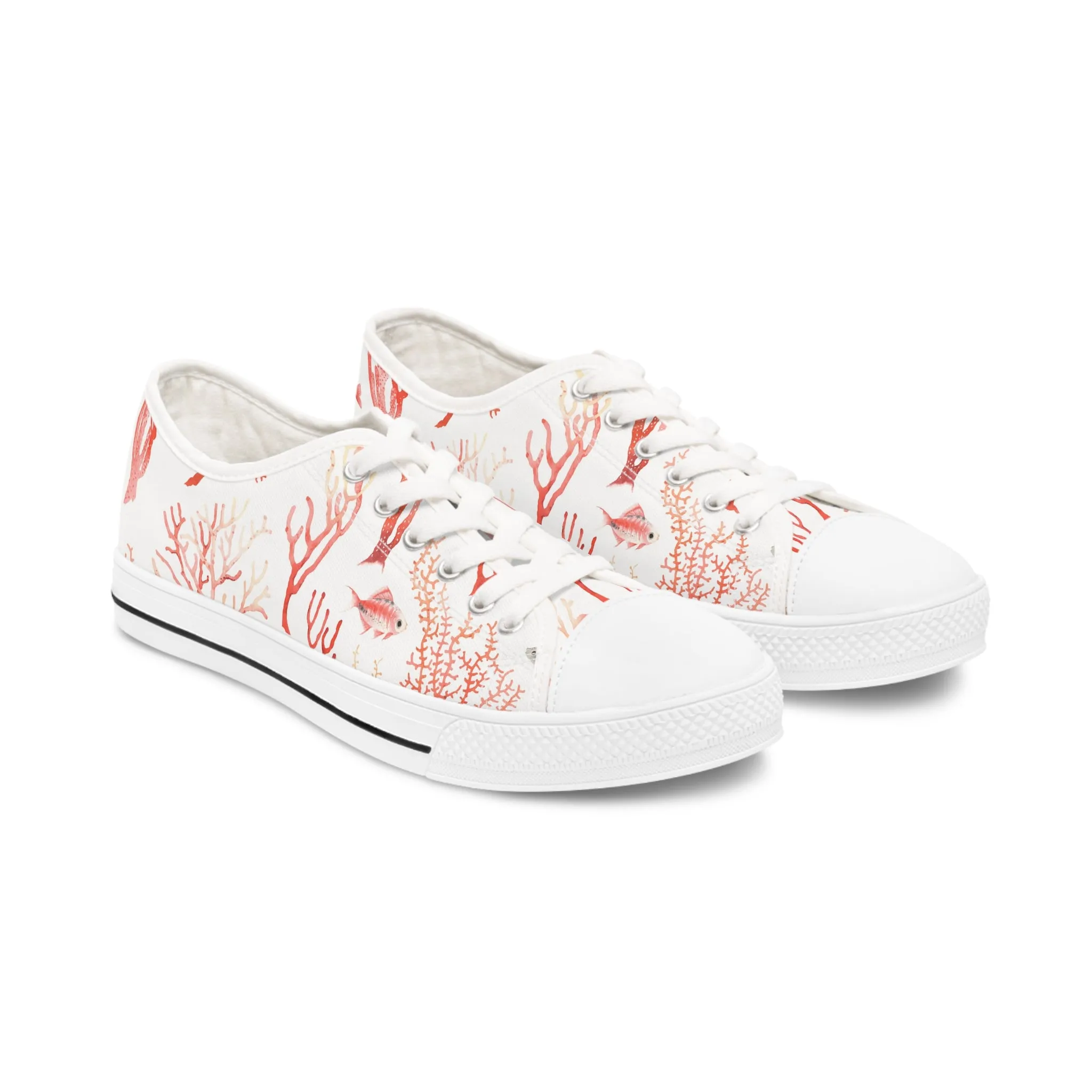 Red Corals Women's Low Top Sneakers