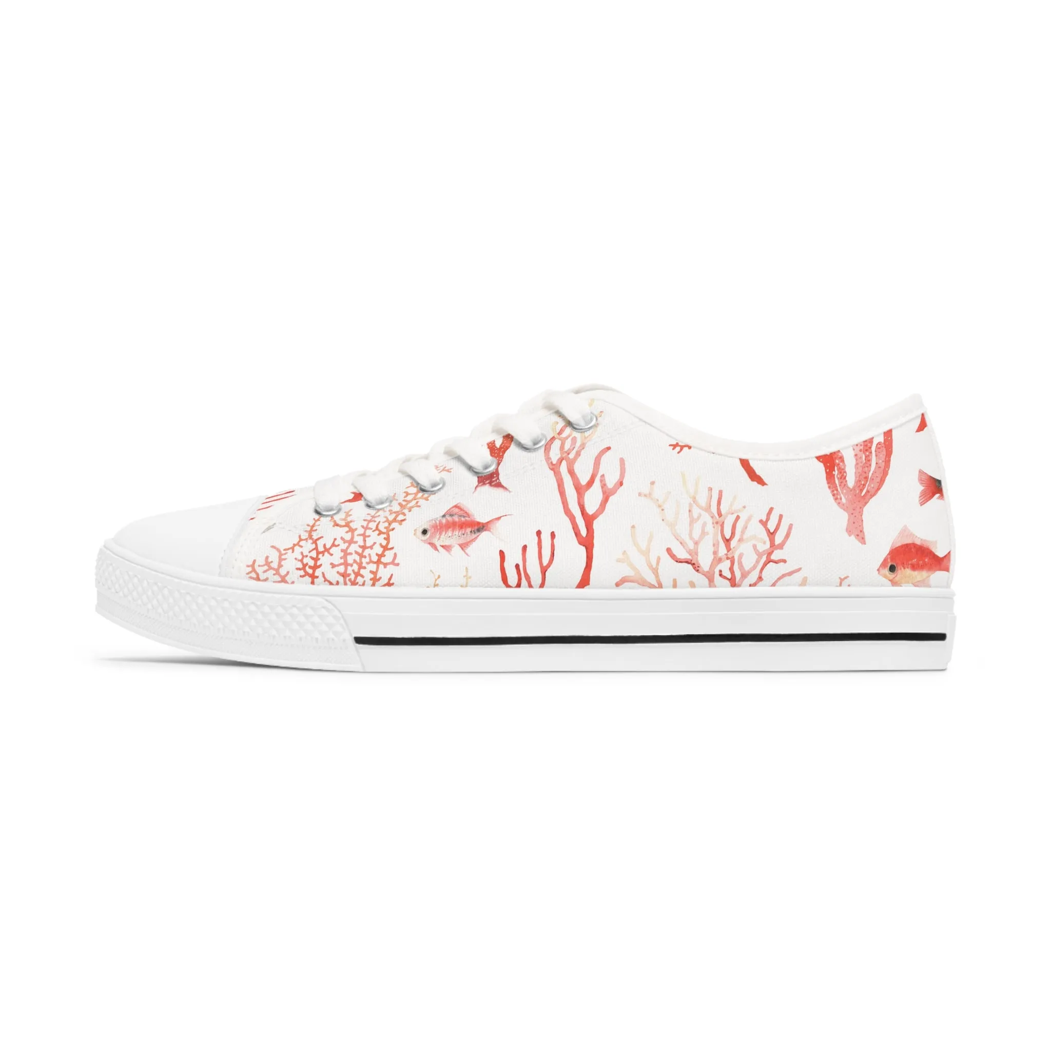 Red Corals Women's Low Top Sneakers