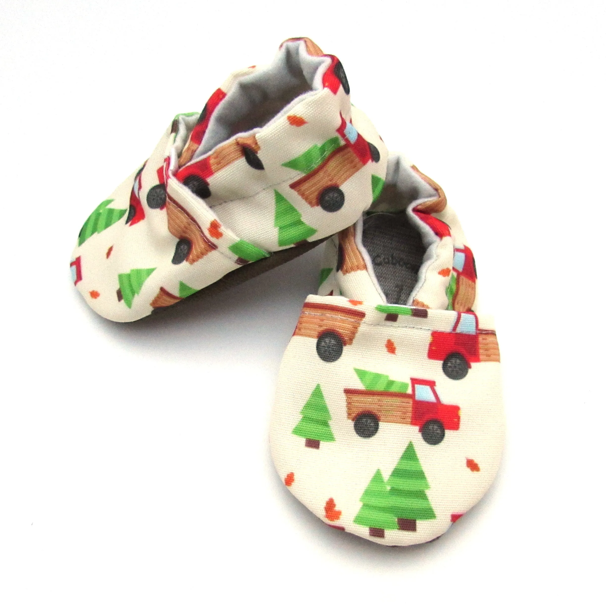 Red Trucks Eco-Canvas Baby Shoes