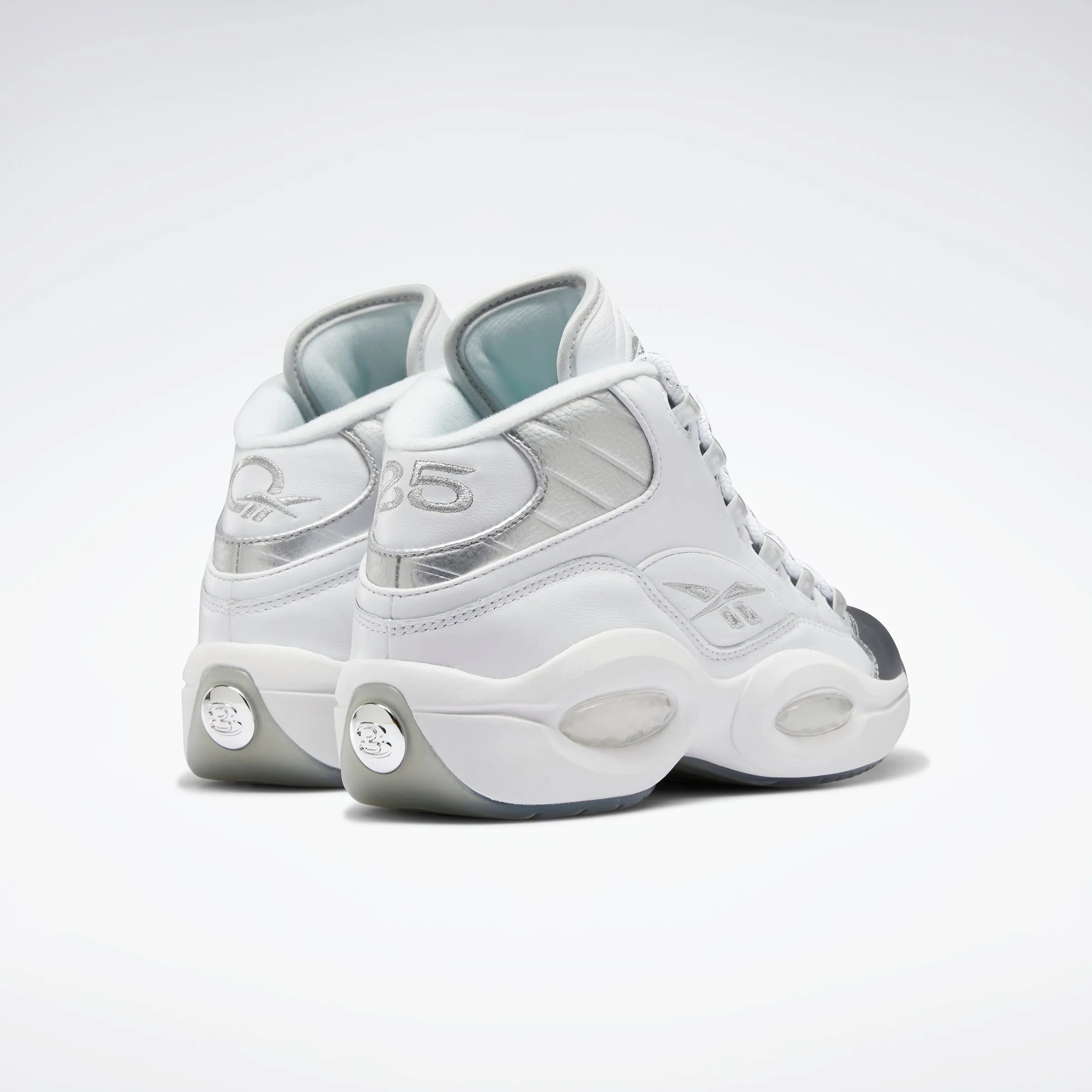 Reebok Footwear Men Question Mid Shoes Ftwwht/Ftwwht/Silvmt