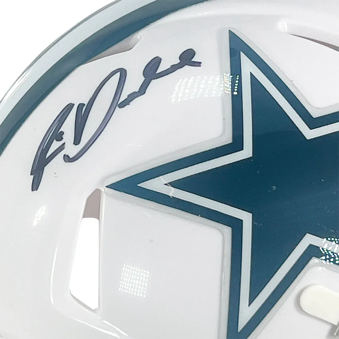 Rico Dowdle Signed Dallas Cowboys Speed Alt 2022 Mini Football Helmet (JSA)