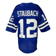 Roger Staubach Signed Custom Blue Pro-Style Football Jersey BAS ITP