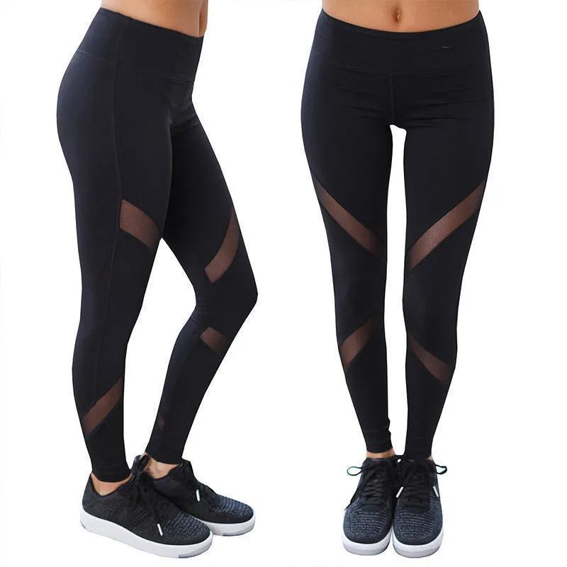 SA322 - High Waist Mesh Yoga Pants