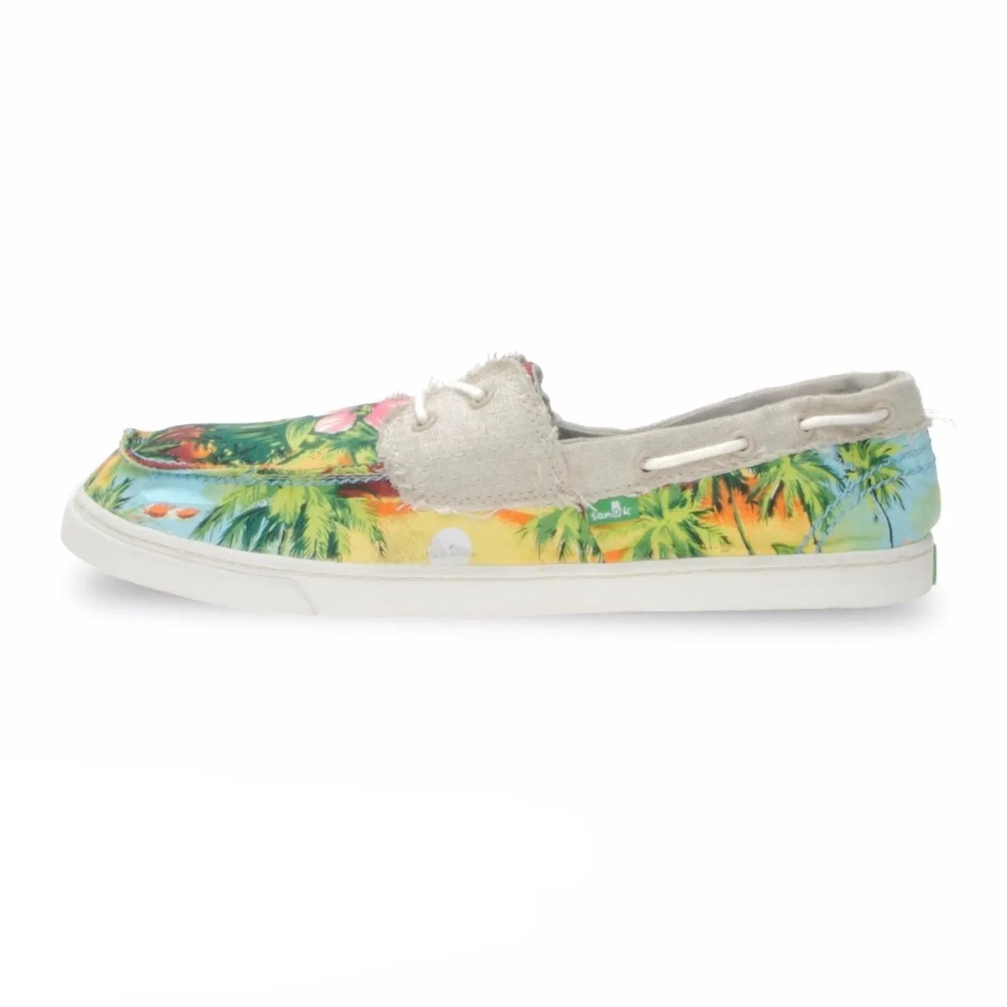 Sanuk Tropical Sailaway Blue Hawaiian Print Shoes