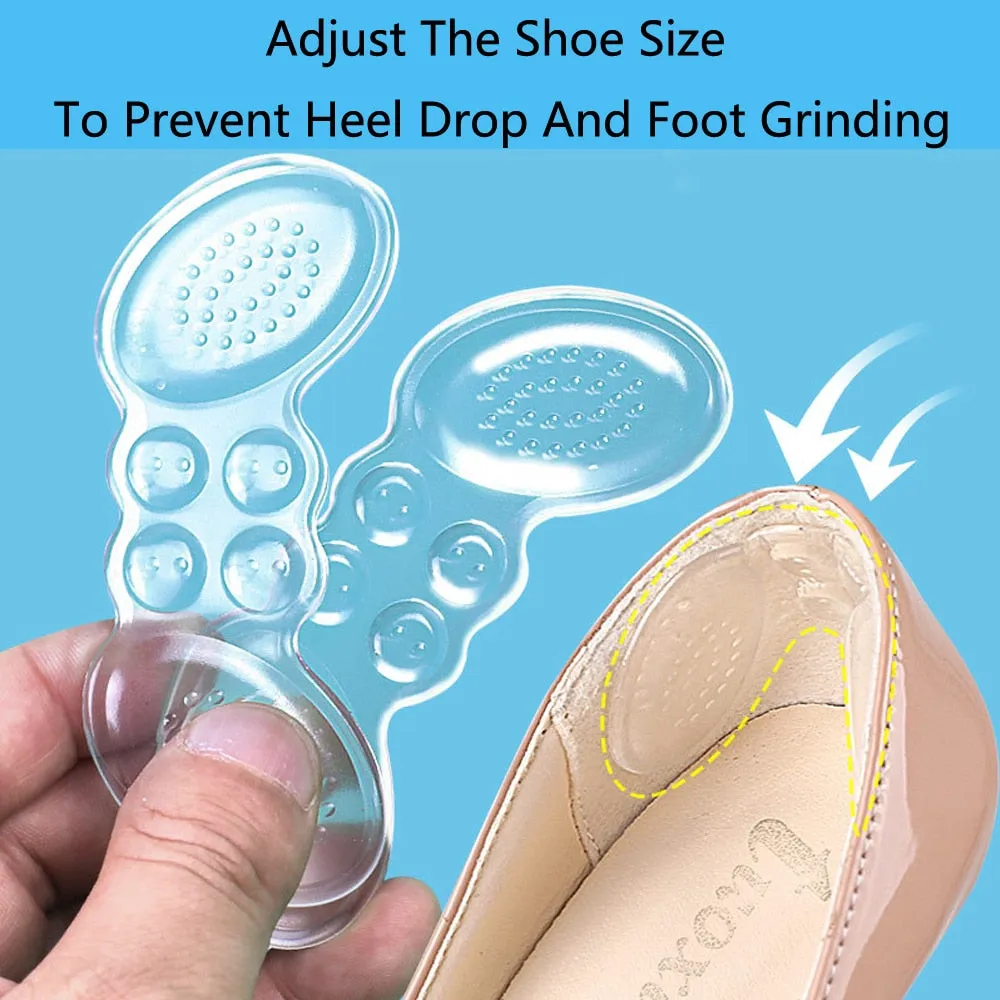 Self-Adhesive Stylish Silicone Heel Protection Pads for Women Shoes