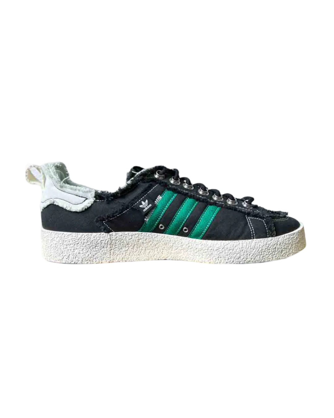 Size 45.5 | Adidas x SFTM Black White and Green Sneakers