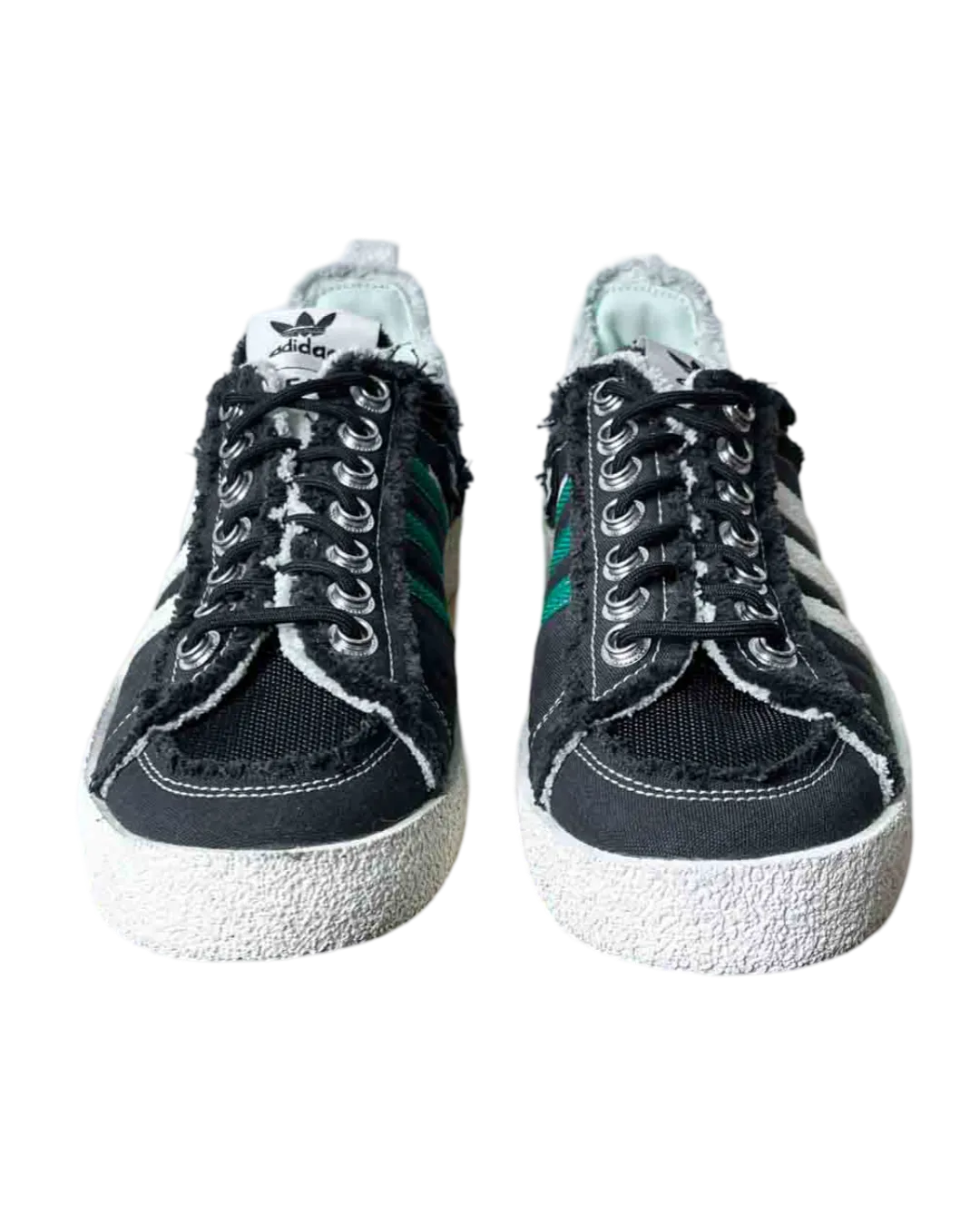 Size 45.5 | Adidas x SFTM Black White and Green Sneakers