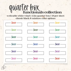 Soccer || Quarter Box Planner Stickers