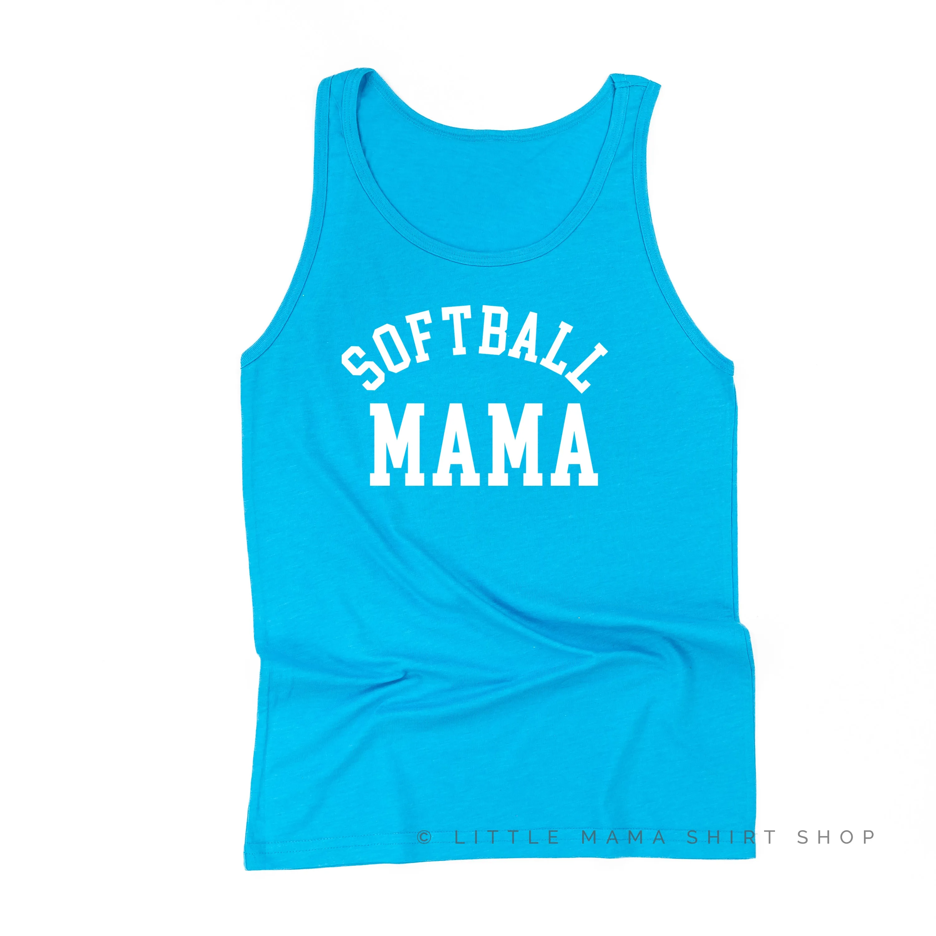 Softball Mama - Baseball Detail on Back - Unisex Jersey Tank