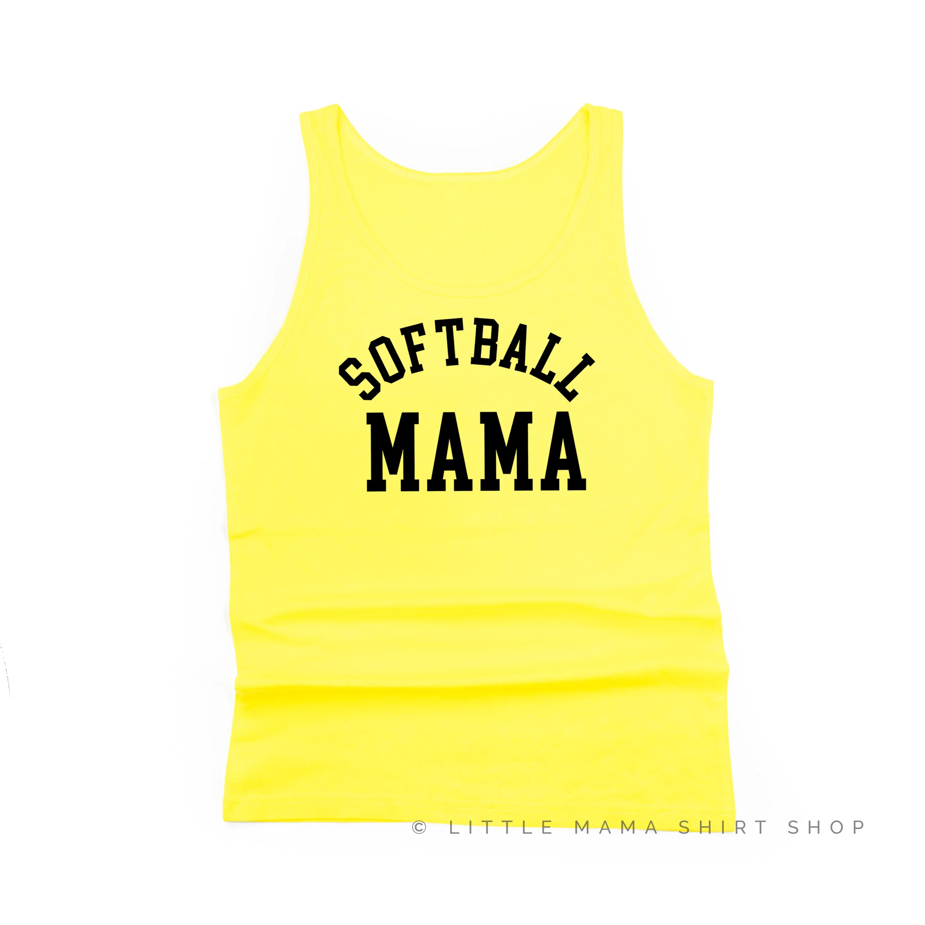 Softball Mama - Baseball Detail on Back - Unisex Jersey Tank