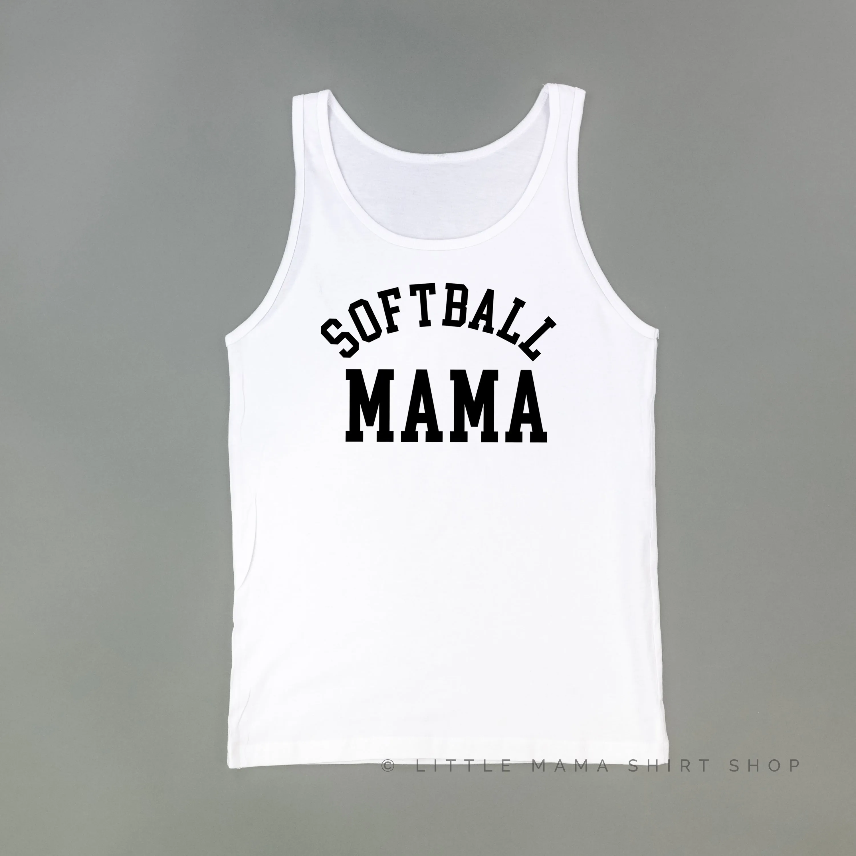 Softball Mama - Baseball Detail on Back - Unisex Jersey Tank