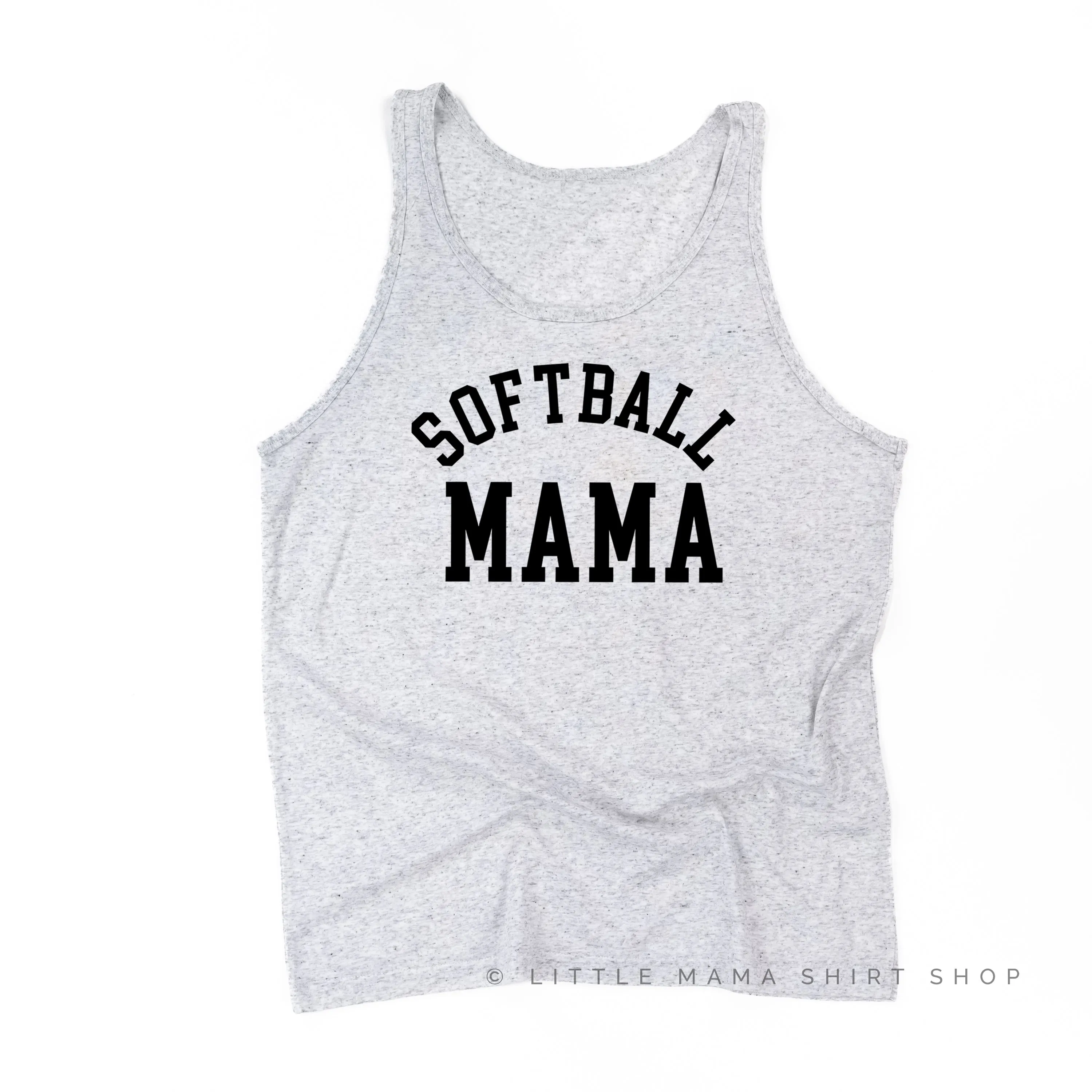 Softball Mama - Baseball Detail on Back - Unisex Jersey Tank