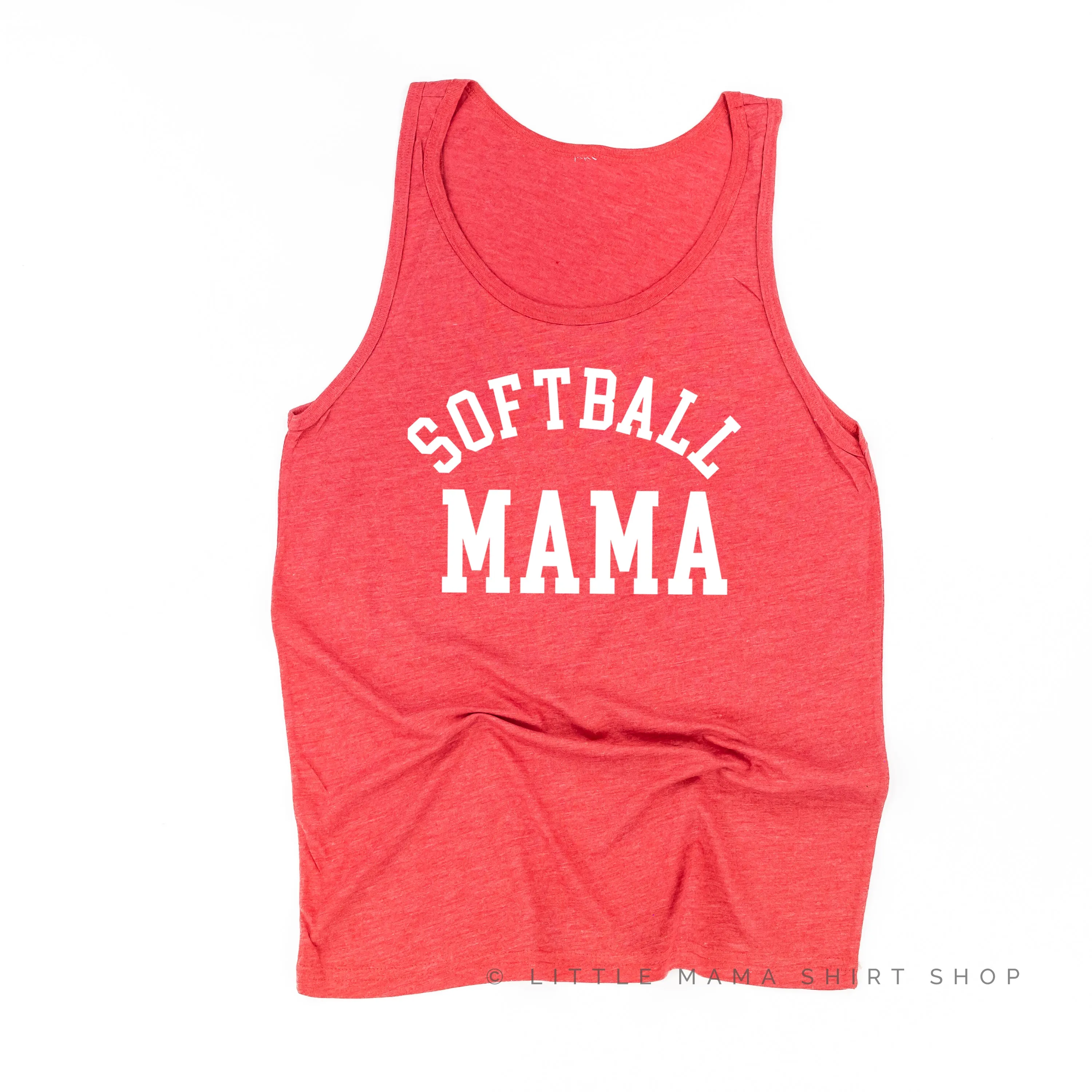 Softball Mama - Baseball Detail on Back - Unisex Jersey Tank