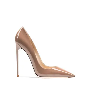 Tatianna Dark Nude Beige Bottom Heels