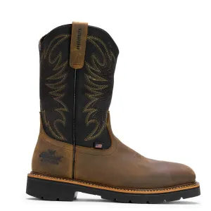 THOROGOOD 11" BLK/BRN AMERICAN HERITAGE WP SQUARE TOE WELLINGTON