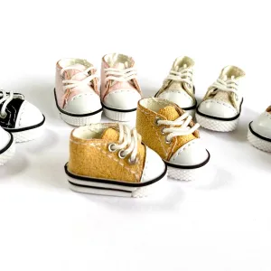 Tiny Doll trainers canvas doll shoes OB11 Vintage doll shoes 1/12 scale