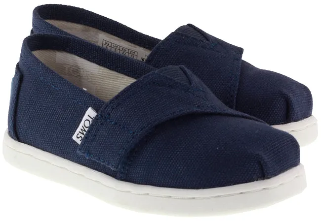 Toms Shoes Infants Canvas Alpargata Navy