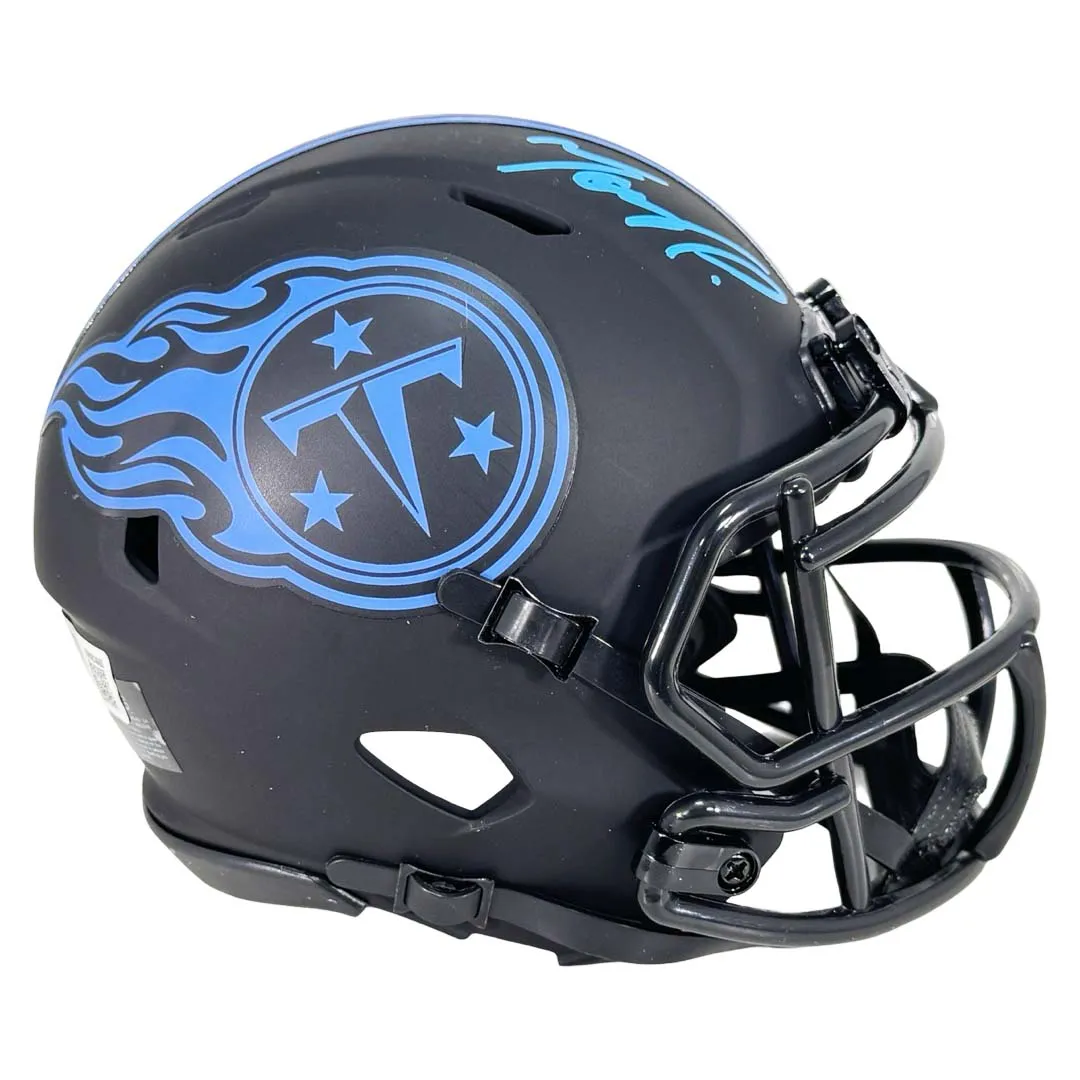 Tony Pollard Signed Tennessee Titans Eclipse Mini Football Helmet (Beckett)