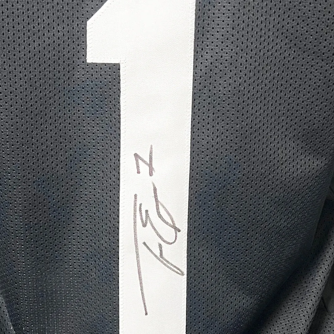 Travis Etienne Signed Jacksonville Black Football Jersey (Beckett)