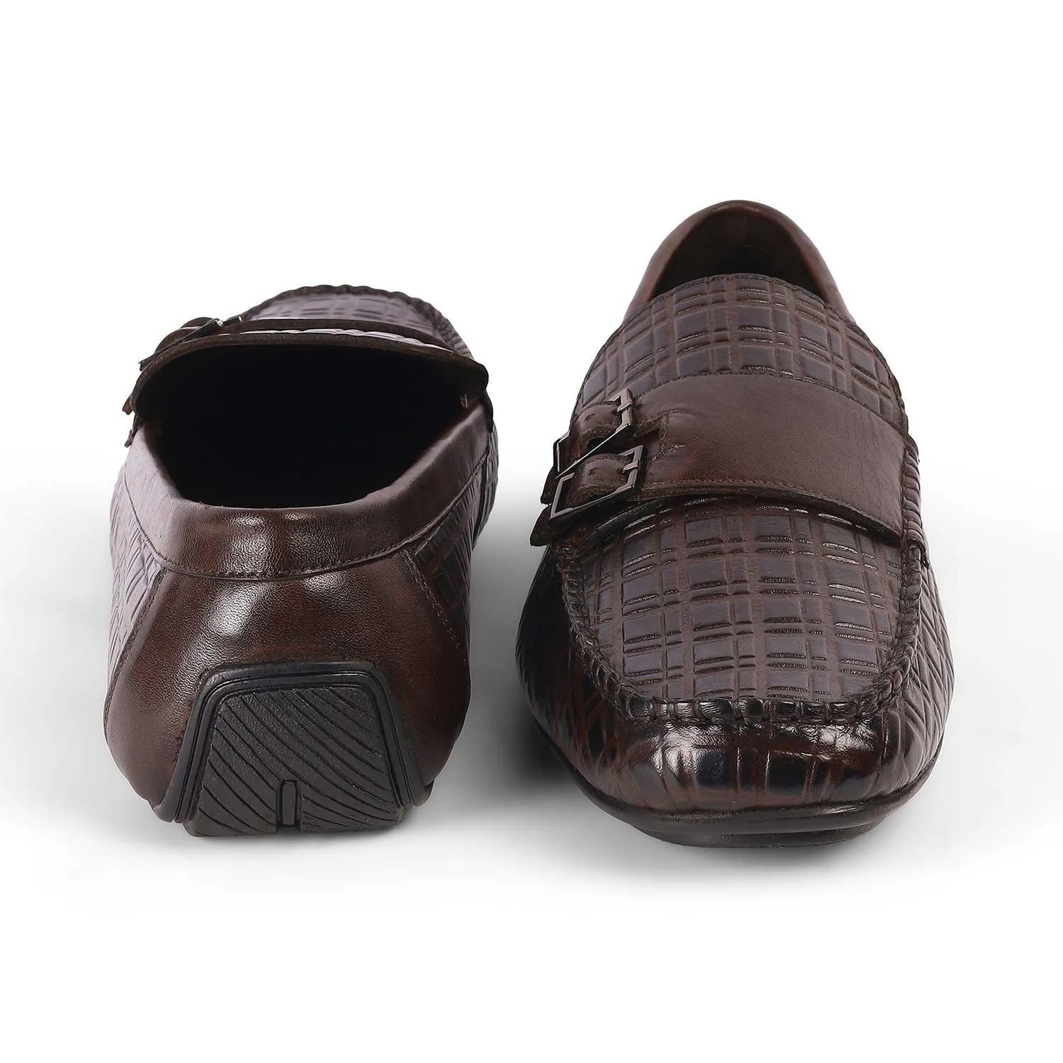 Tresmode Robert Brown Men's Double Monk Shoes