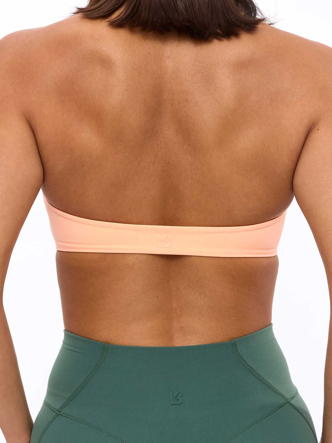 Twisted Halter Sports Bra - Peach Rings