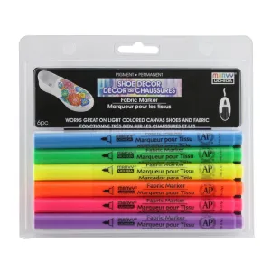 Uchida Shoe Decor Fine Tip 6 pack Fluorescent*