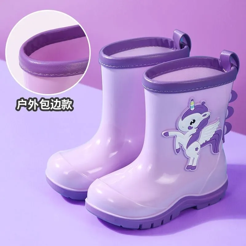 UNICORN GUM BOOTS - PURPLE