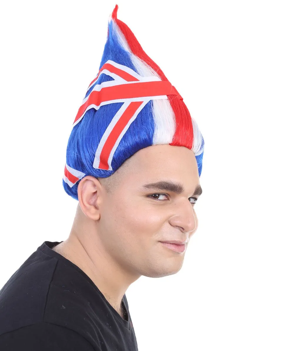 Unisex Flag Troll Wigs Collections | 16 Countries Wig | Sports Wigs | Premium Breathable Capless Cap