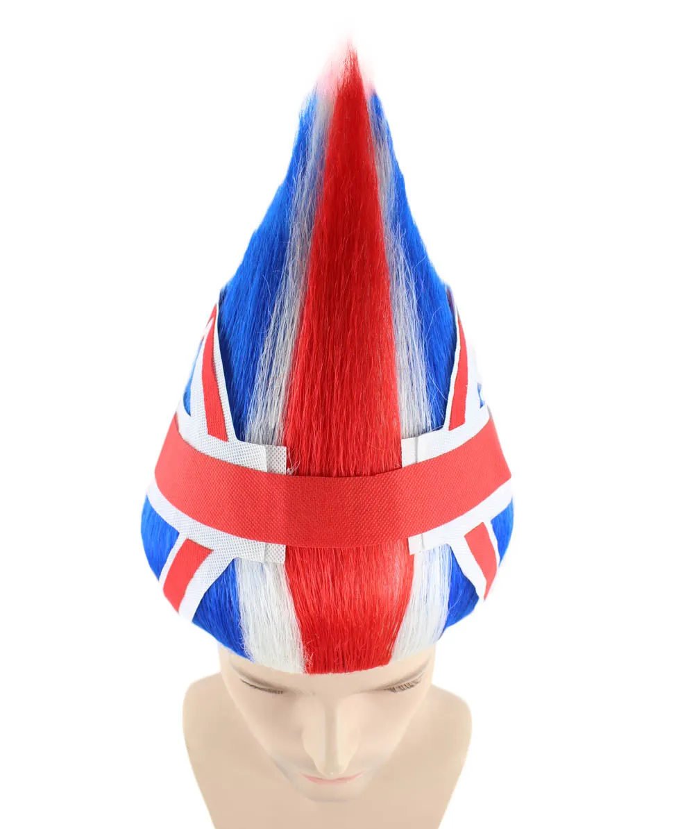 Unisex Flag Troll Wigs Collections | 16 Countries Wig | Sports Wigs | Premium Breathable Capless Cap