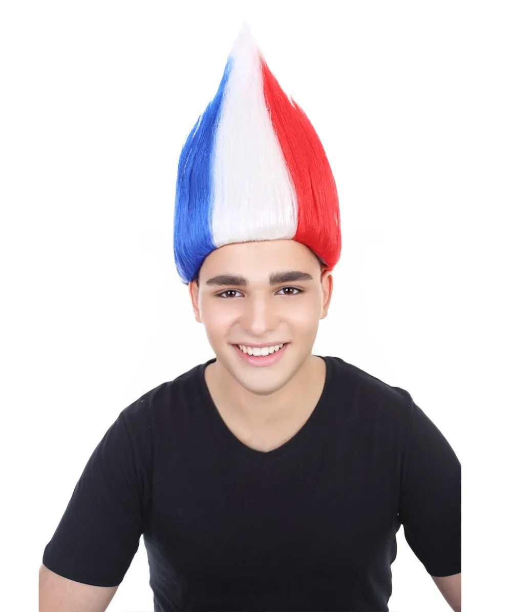 Unisex Flag Troll Wigs Collections | 16 Countries Wig | Sports Wigs | Premium Breathable Capless Cap