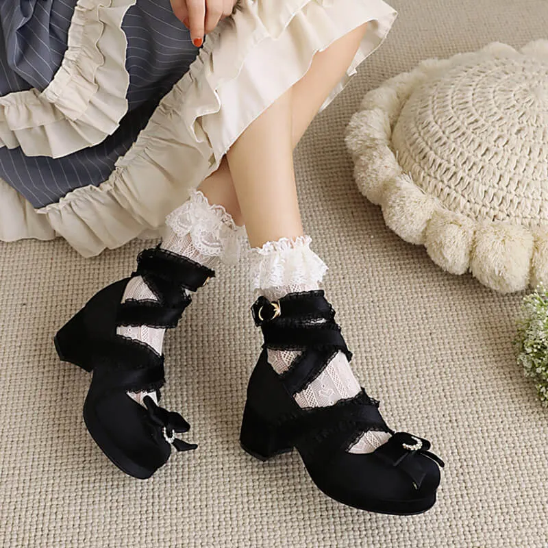 Uniwim Suede Lace Bow Shoes SE21563