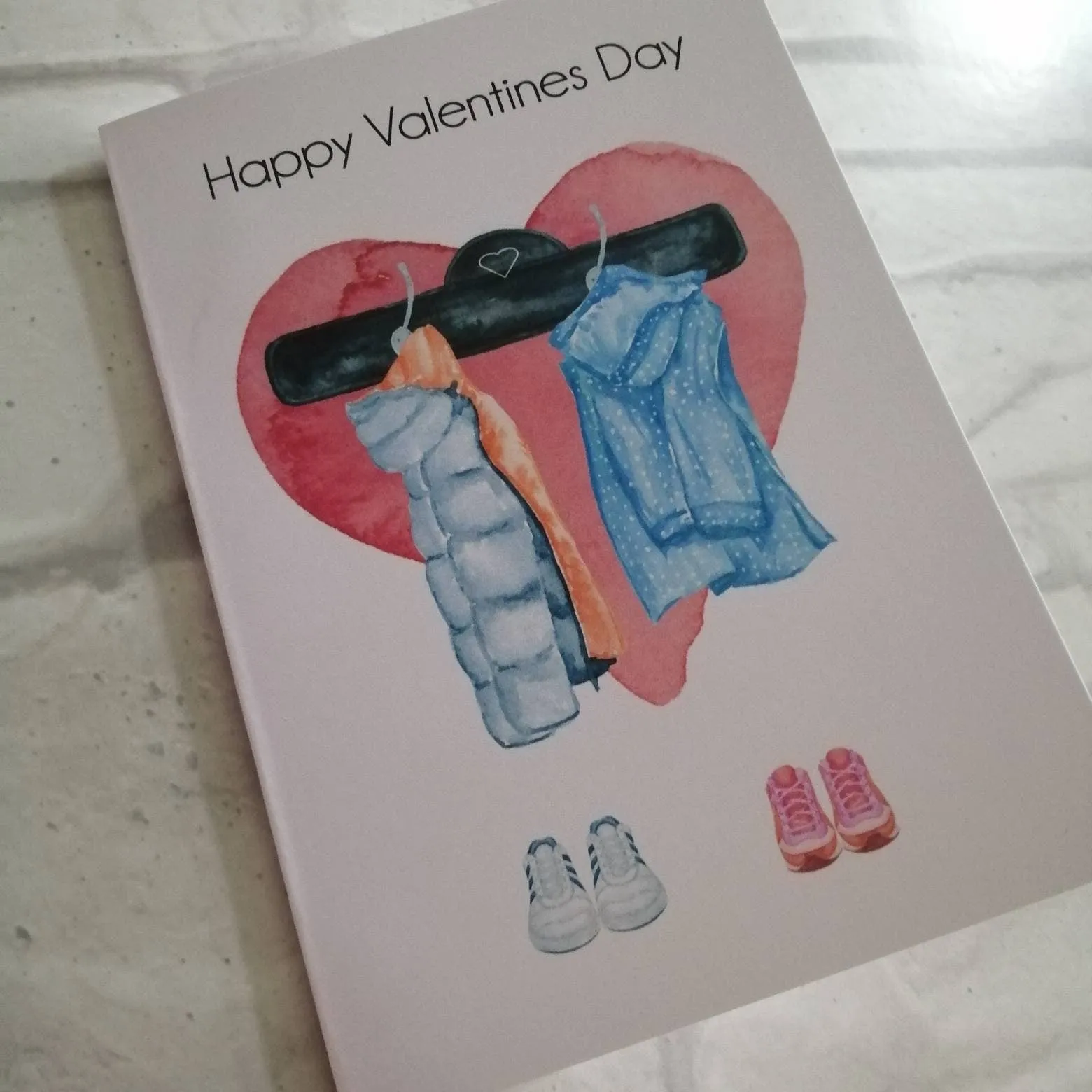 Valentines Card Couple Print