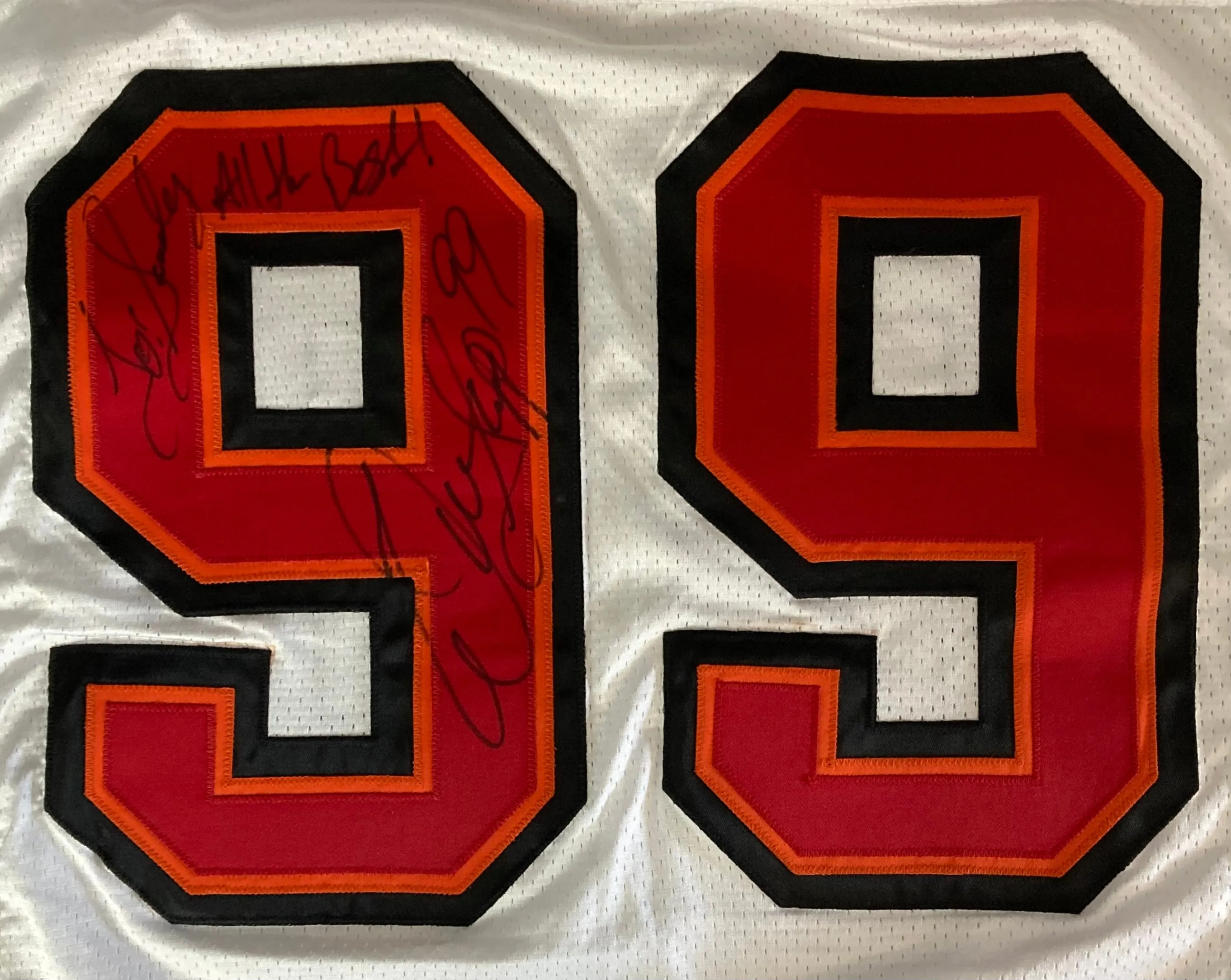 Warren Sapp Signed 2000 Tampa Bay Buccaneers Team Issued Adidas Jersey PSA