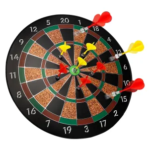 WISHKEY Magnetic Dart Board Games for Kids, 13 Inch Kids Dart Board Set with 6 Magnetic Darts, Multiplayer Party Games, Fun Indoor and Outdoor Dart Game Set Toys, Multicolor, 3 Years (Pack of 1)