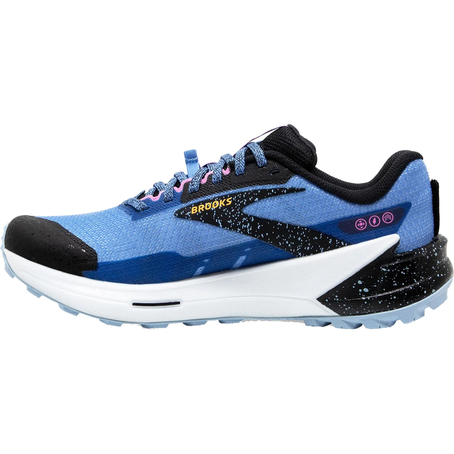 Women's Brooks Catamount 2 Blue/Black/Yellow Mesh