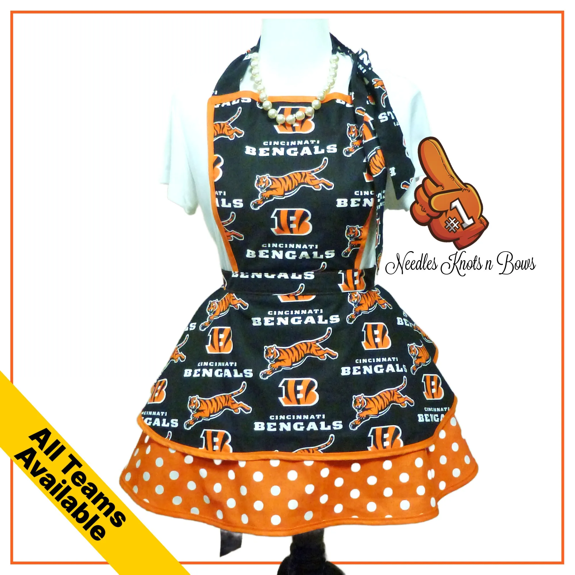 Women's Cincinnati Bengals Football Apron