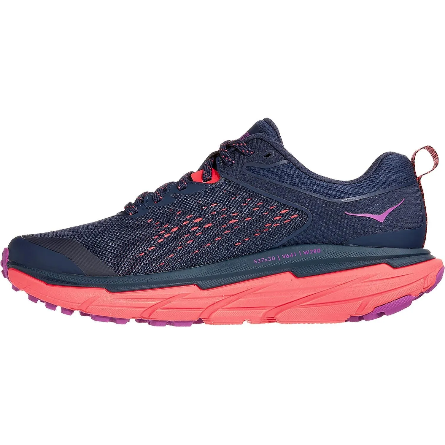 Women's Hoka Challenger ATR 6 Black Iris/Hot Coral Mesh