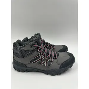 Women's size 7, Gray Low Top Hikers w/ Pink Accents and Rugged Tread