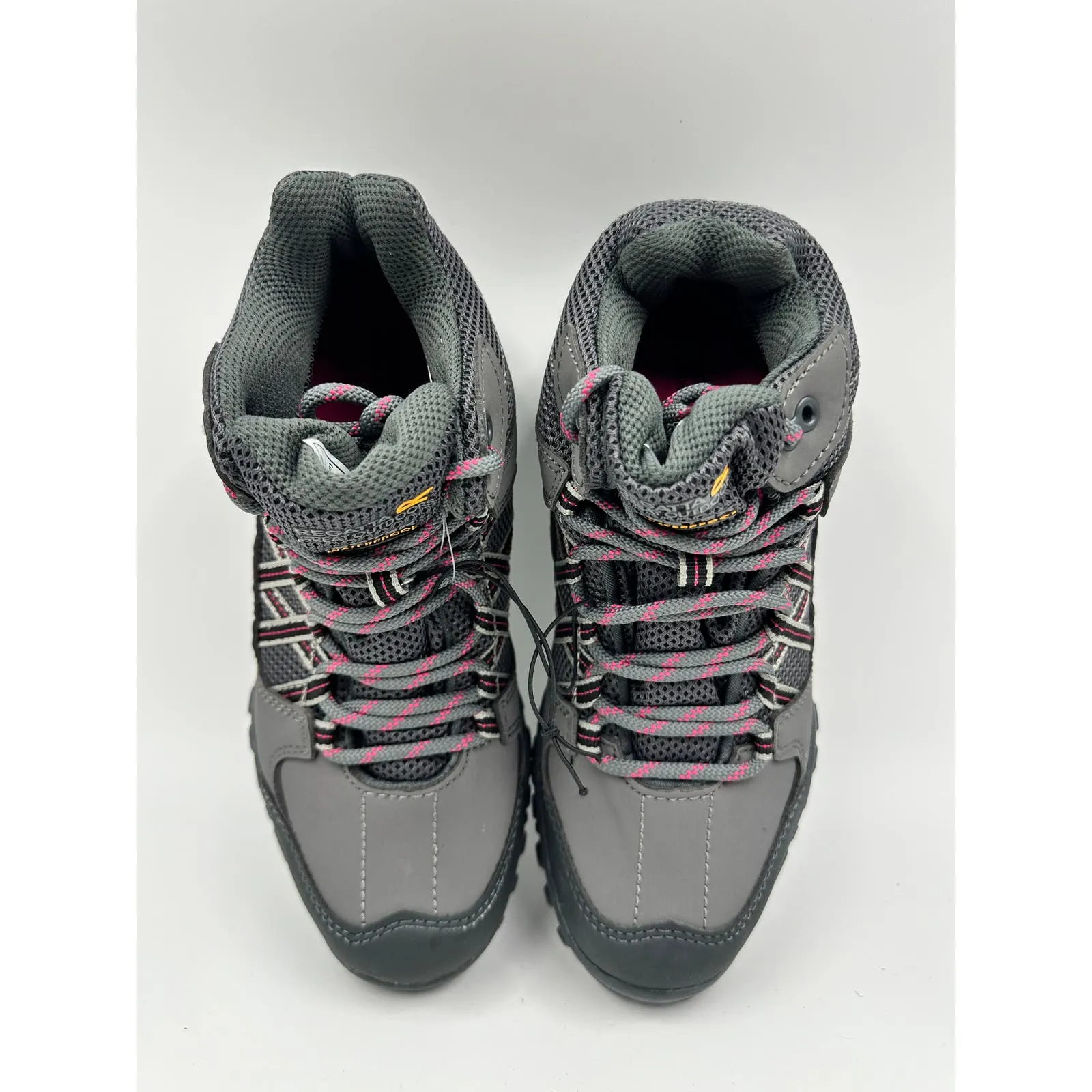 Women's size 7, Gray Low Top Hikers w/ Pink Accents and Rugged Tread