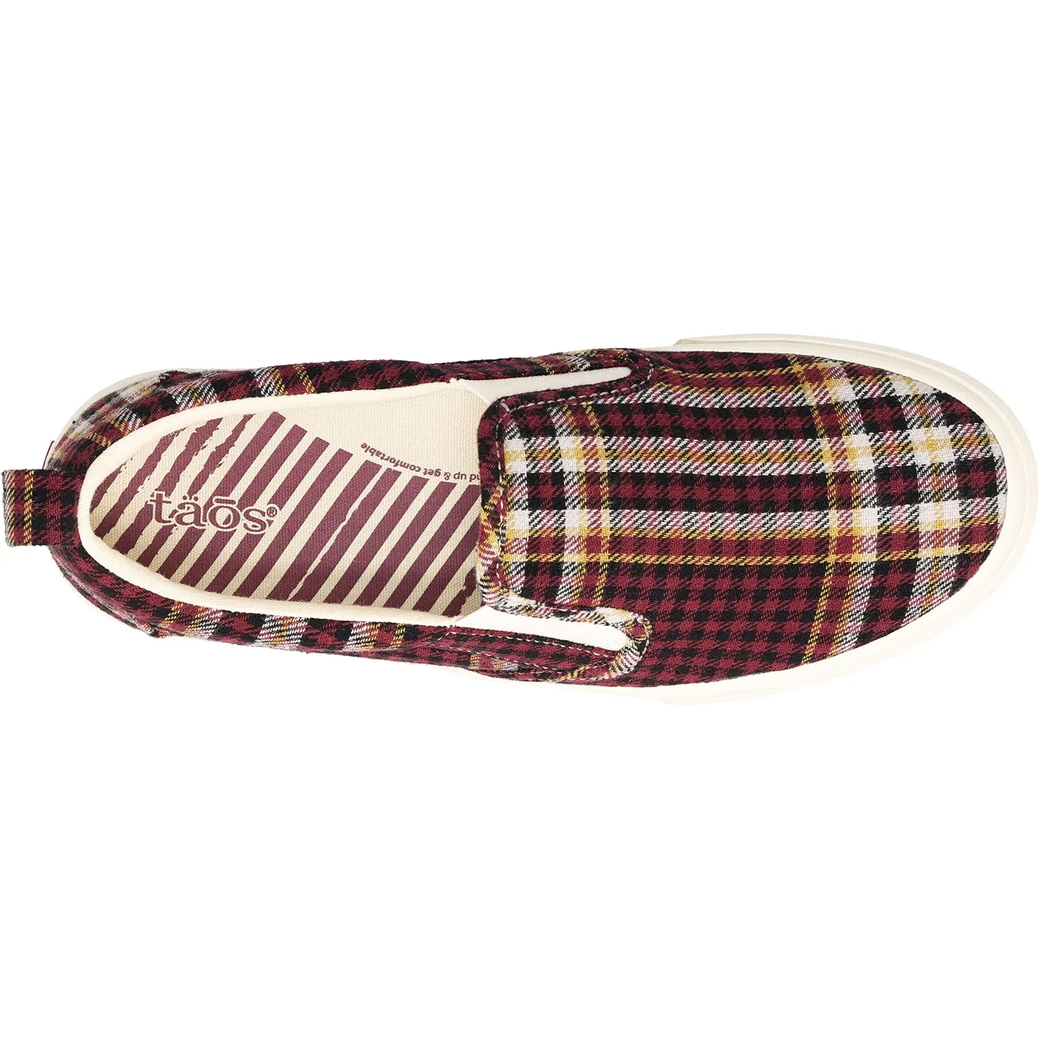 Women's Taos Rubber Soul Burgundy Plaid Canvas