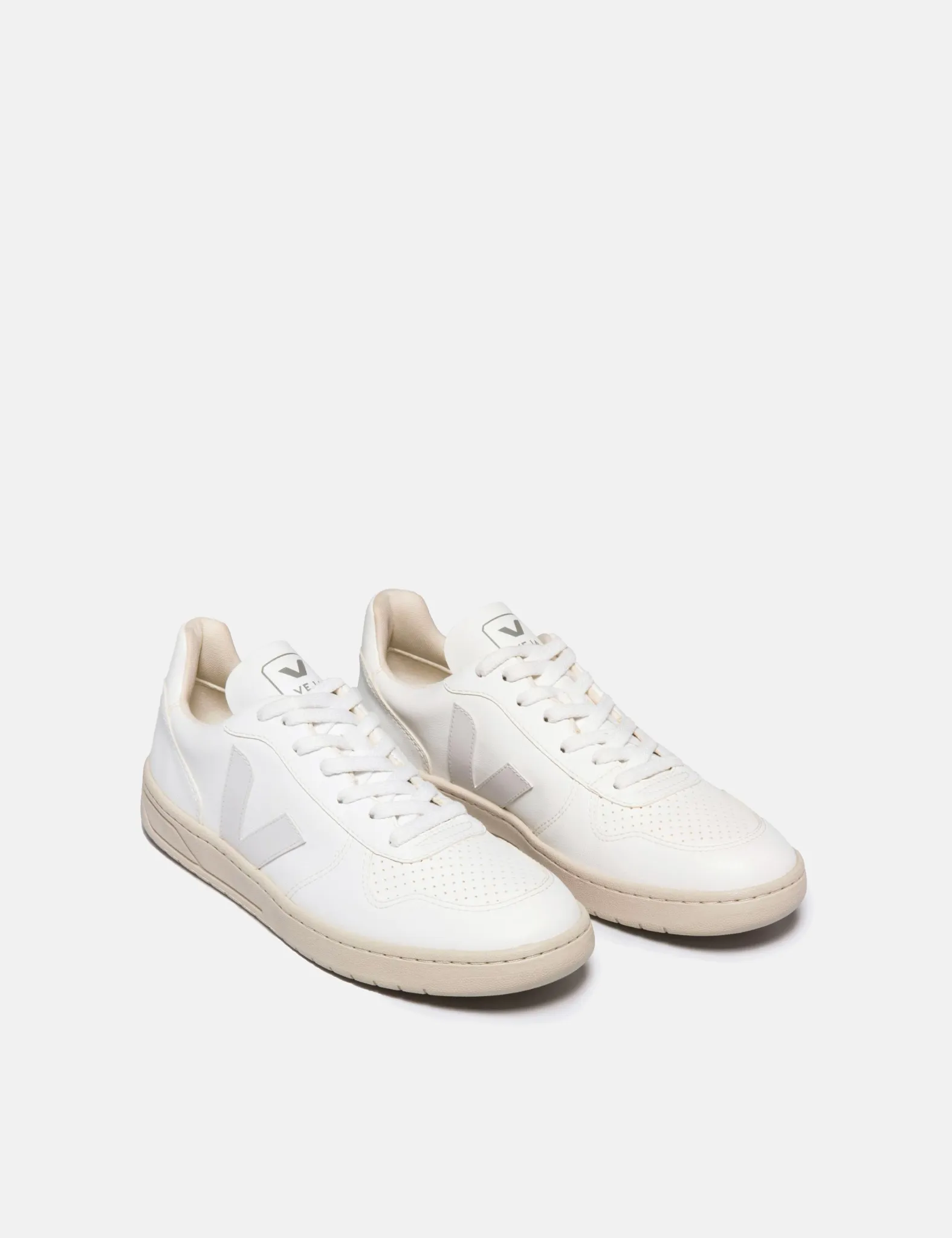 Womens Veja V-10 CWL Trainers - Full White