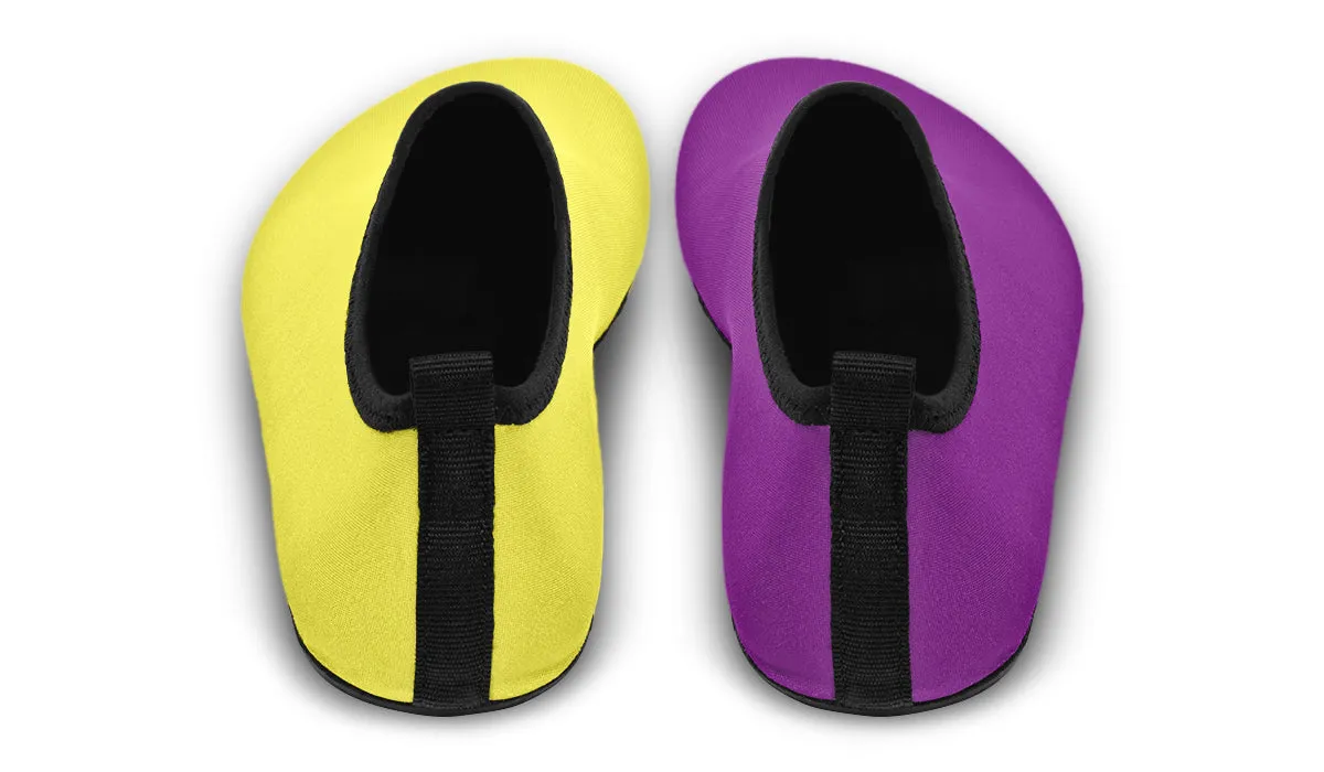 Yellow And Purple Mismatch Water Shoes