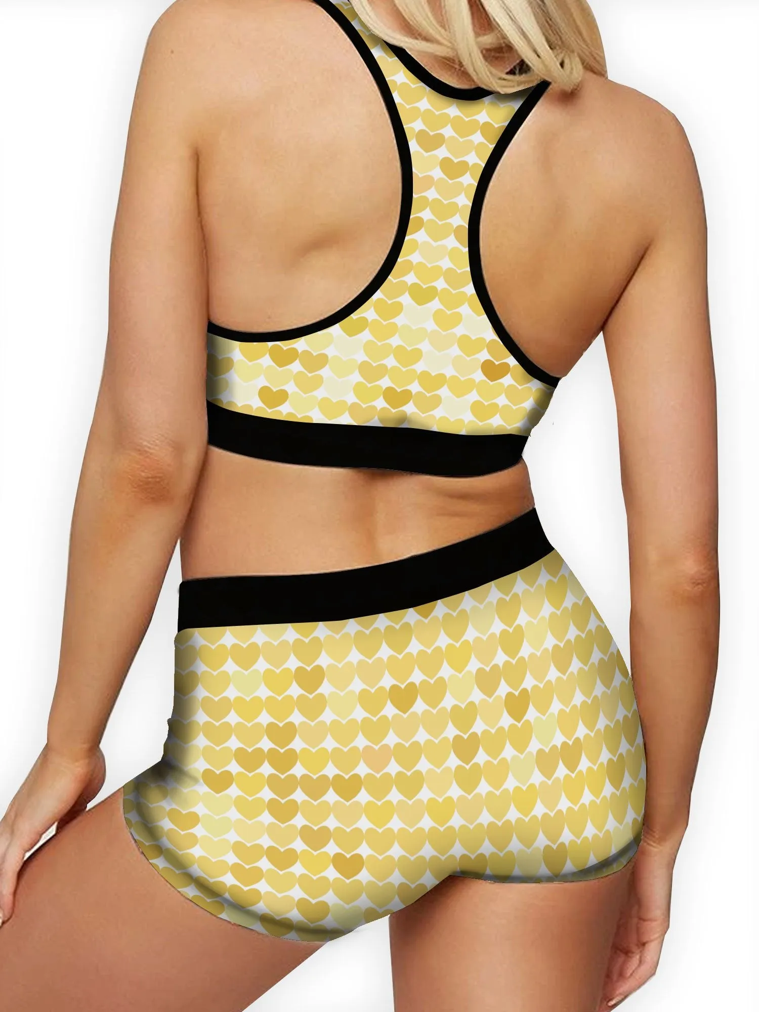 Yellow Hearts Ellie Sports Bra